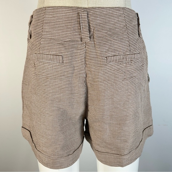 Frank & Oak High Waist Houndstooth Shorts 6 - Picture 3 of 9